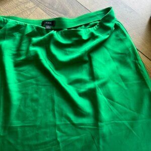 J Crew Green Silk Mini Skirt